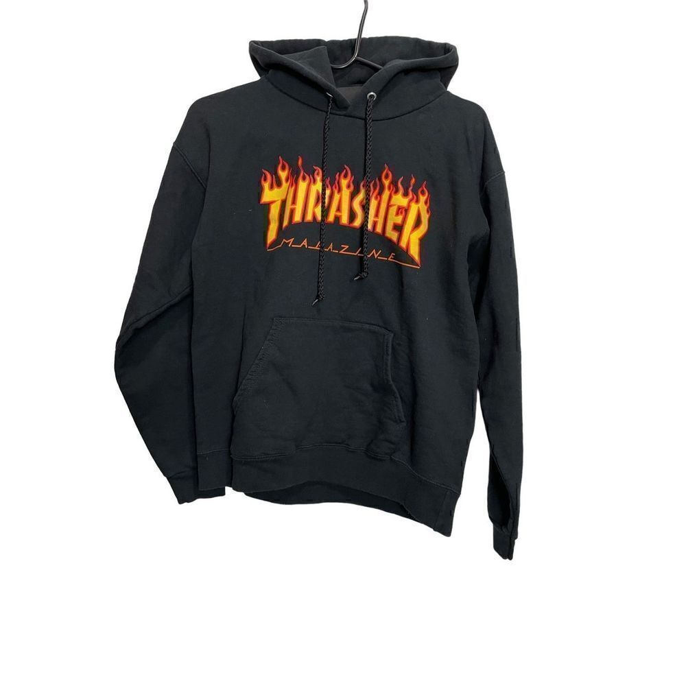 Thrasher Magazine flames logo hoodie sweatshirt size Small